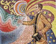 Paul Signac portrait of felix feneon opus oil on canvas